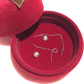 真珠 パール ピアス枠 B  アメリカンピアス（チェーンピアス）K14WG(ピアス)