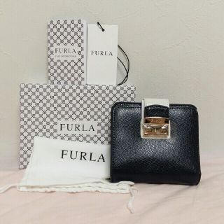 フルラ(Furla)の[ちー様お取り置き] フルラメトロポリス 半財布 白黒(財布)