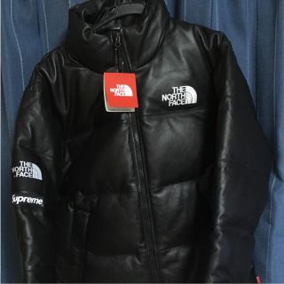 シュプリーム(Supreme)のSupreme x The North Face Leather Nuptse(ダウンジャケット)