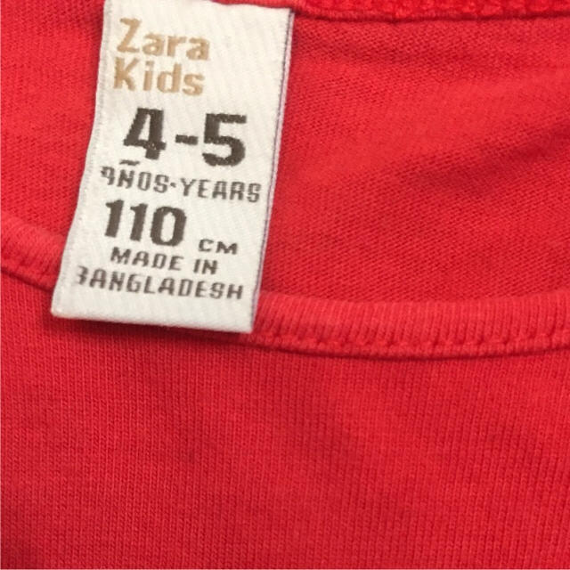 ZARA KIDS(ザラキッズ)のZARA110❤️トップス キッズ/ベビー/マタニティのキッズ服女の子用(90cm~)(Tシャツ/カットソー)の商品写真