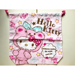 ハローキティ(ハローキティ)の【新品】Hello Kitty ビッグ巾着(ポーチ)