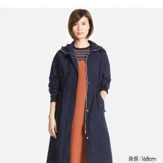 ユニクロ(UNIQLO)の新品☆ユニクロ UNIQLO オーバーサイズ ロングパーカ XS ネイビー(その他)