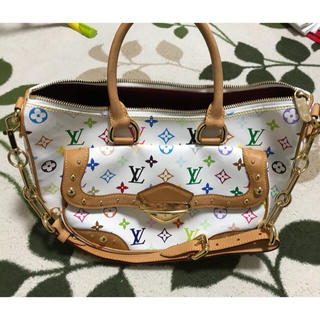 ルイヴィトン(LOUIS VUITTON)の定価27万美品ルイヴィトンモノグラムマルチカラーホワイト(ハンドバッグ)