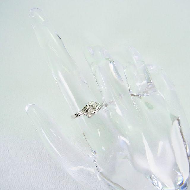 K18WG テーパーダイヤモンド リング［f39-8］ レディースのアクセサリー(リング(指輪))の商品写真