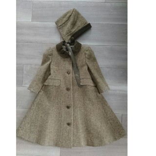 ラルフローレン(Ralph Lauren)のラルフローレン  キッズ用 ロング ワンピース コート 帽子付き 90センチ (コート)