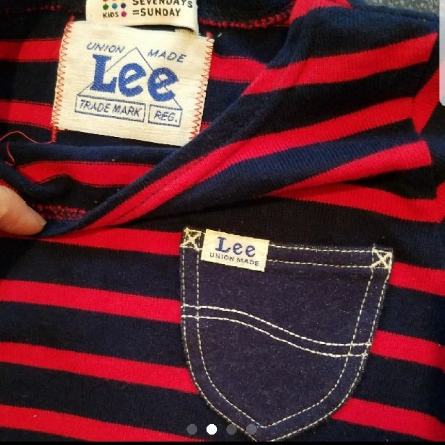 Lee(リー)のstomp stamp x Lee　ボーダーワンピース　110 キッズ/ベビー/マタニティのキッズ服女の子用(90cm~)(ワンピース)の商品写真