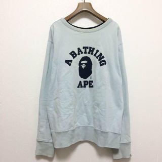 【A BATHING APE】名作 4面リバーシブル クルーネックスウェット M