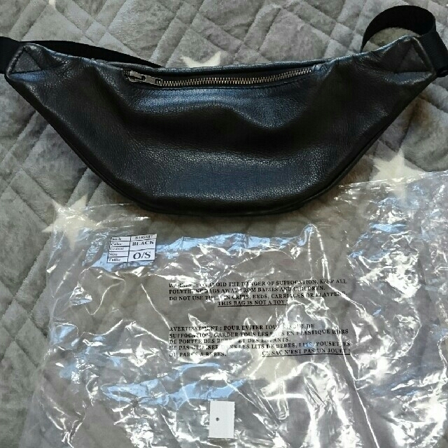 Supreme   SS 国内正規 Supreme Leather Waist Bag 黒 の通販 by H