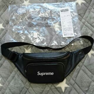 supreme leather waist bag