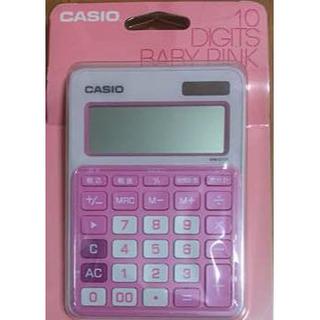 電卓 カシオ 10 DIGITS BABY PINK 新品 送料無料(オフィス用品一般)