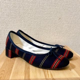 レペット(repetto)のrepettoレペット☆デニムストライプバレエシューズ☆(バレエシューズ)