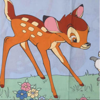 ディズニー(Disney)のバンビ Bambi ビンテージ リメイク生地(生地/糸)