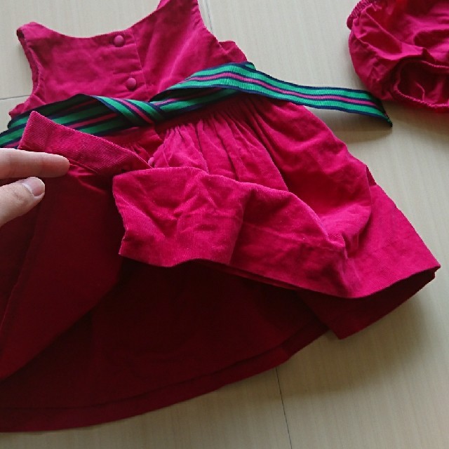 Ralph Lauren(ラルフローレン)のラルフローレン コーデュロイワンピース 9month 75㎝ ピンク キッズ/ベビー/マタニティのベビー服(~85cm)(ワンピース)の商品写真