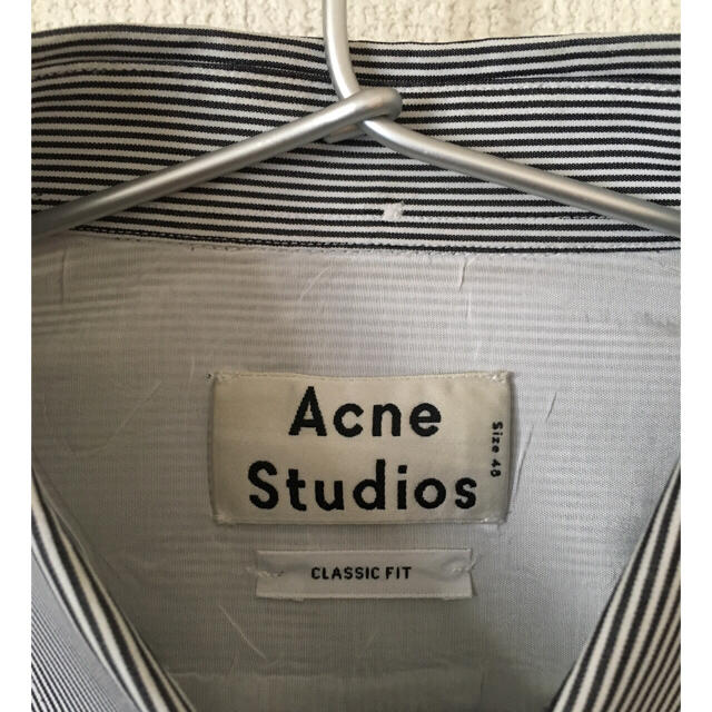 ACNE(アクネ)のAcne Studios ストライプシャツ size48 ブラック メンズのトップス(シャツ)の商品写真