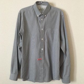 アクネ(ACNE)のAcne Studios ストライプシャツ size48 ブラック(シャツ)