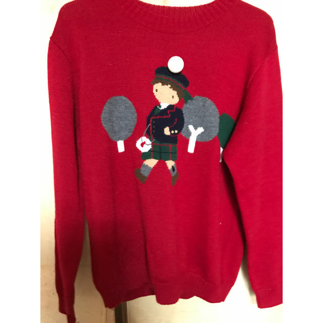 familiar(ファミリア)のファミリア  赤色セーター Mサイズ レディースのトップス(ニット/セーター)の商品写真