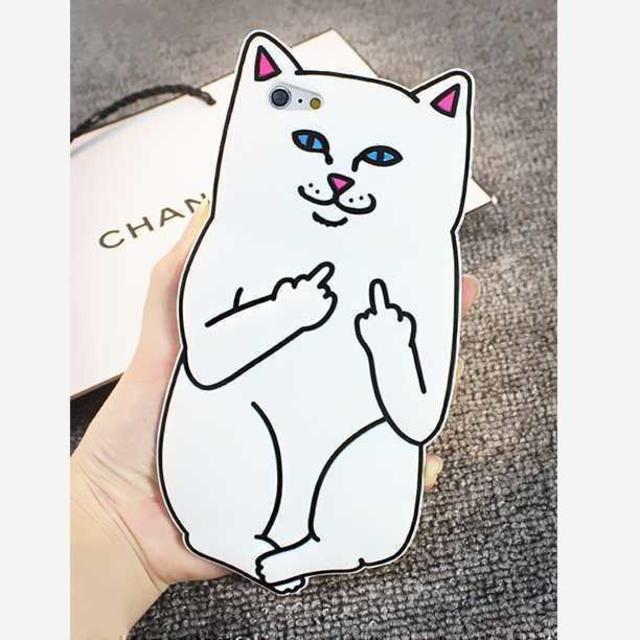 Iphone7 白ネコ シリコンケース 猫の通販 By 片山 朋絵 S Shop ラクマ