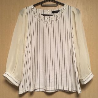 アベイル(Avail)の【美品】袖シフォントップス(カットソー(長袖/七分))