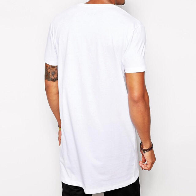 asos(エイソス)の【ASOS】スーパー ロングTシャツ ホワイト メンズのトップス(Tシャツ/カットソー(七分/長袖))の商品写真