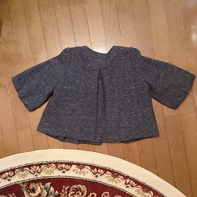 お値下げ！ウール混 七分バルーン袖ポレロ レディースのジャケット/アウター(ノーカラージャケット)の商品写真