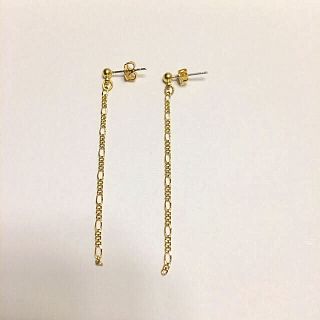 ハンドメイド  シンプルチェーンピアス(ピアス)