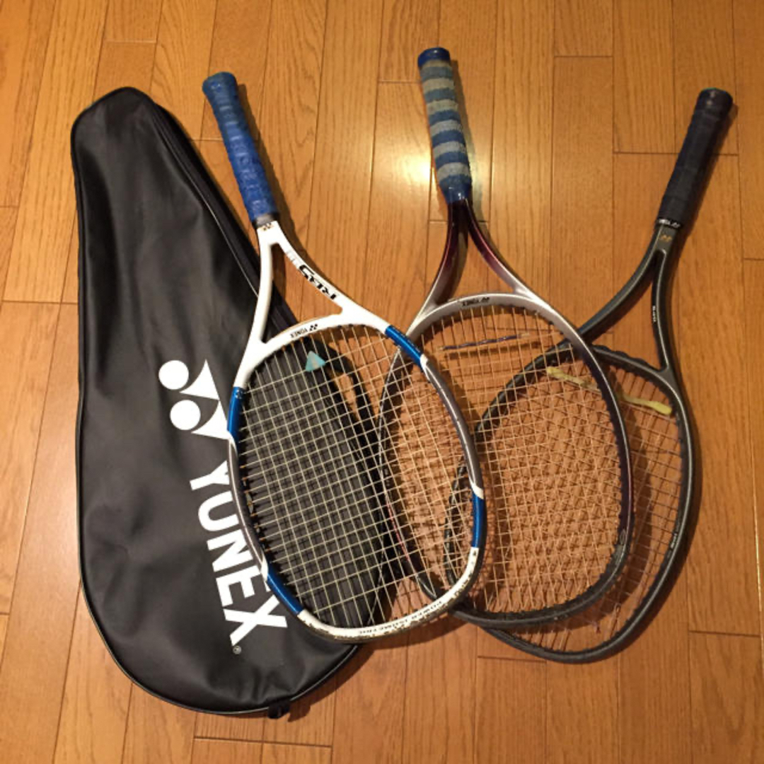 YONEX - テニスラケットヨネックス3本セットと他1本袋付きの通販 by ...