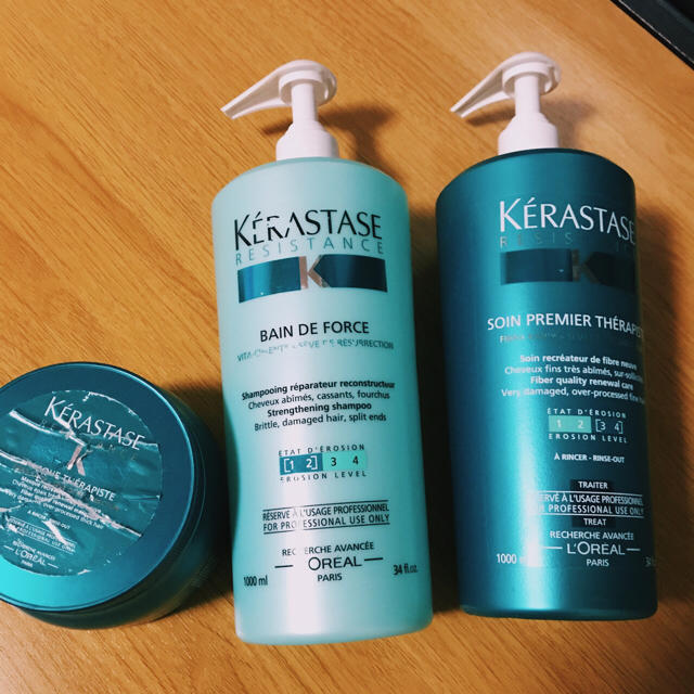 KERASTASE(ケラスターゼ)のKERASTASE フォルス&セラピュートSET  使用済 コスメ/美容のヘアケア/スタイリング(ヘアケア)の商品写真