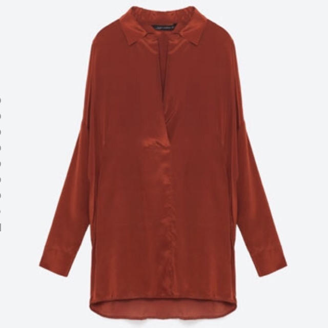 ZARA(ザラ)のzara シルクブラウス 未使用 S レディースのトップス(シャツ/ブラウス(長袖/七分))の商品写真