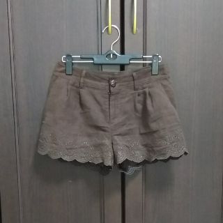 ジーユー(GU)のgu ベロアショートパンツ S(ショートパンツ)