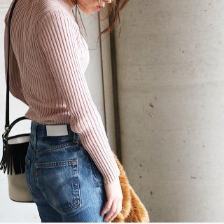 ザラ(ZARA)のH&M ニット リブ ピンク ザラ ZARA トップス(ニット/セーター)