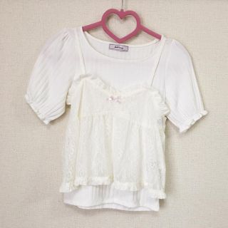 アンクルージュ(Ank Rouge)のシャツレースキャミセット(Tシャツ(半袖/袖なし))