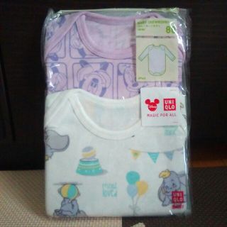 ユニクロ(UNIQLO)の【新品】 80 ユニクロ クルーネックボディ(肌着/下着)