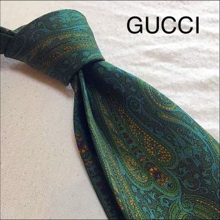 グッチ(Gucci)のGUCCI ネクタイ グリーン ペイズリー(ネクタイ)