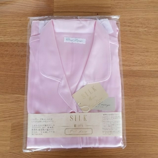 B品セール 未使用☆シルク100 シルクパジャマ上下セット サイズL 男女