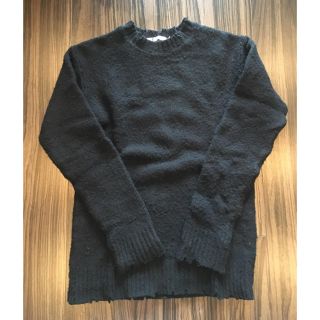 アレキサンダーワン(Alexander Wang)のアレキサンダーワンTbyALEXANDERWAMGダメージニットブラックXS(ニット/セーター)