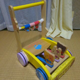 ニシマツヤ(西松屋)の西松屋 カタカタ 木製 手押し車(手押し車/カタカタ)