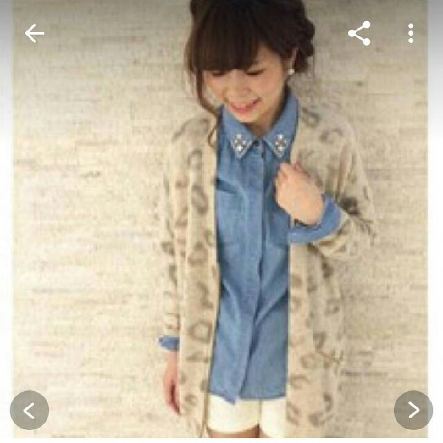 mysty woman(ミスティウーマン)のヒョウ柄カーデ レディースのトップス(カーディガン)の商品写真