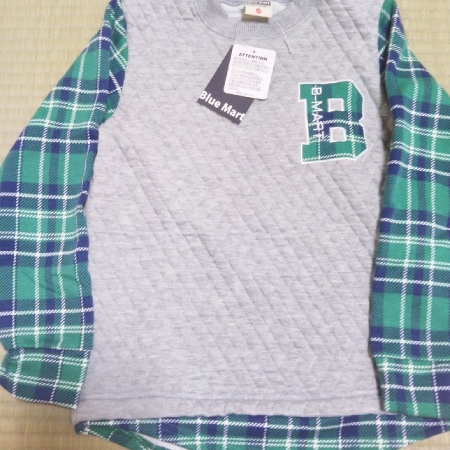 新品★Blue Mart★きりかえしトレーナー★130 キッズ/ベビー/マタニティのキッズ服男の子用(90cm~)(Tシャツ/カットソー)の商品写真