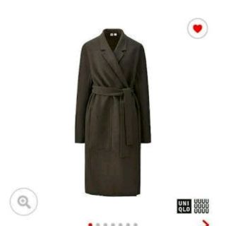 ユニクロ(UNIQLO)のユニクロユー　コート　ダブルフェイス　ラップコート(ガウンコート)