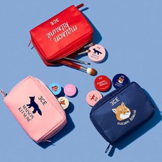 メゾンキツネ(MAISON KITSUNE')の【新品】Maison Kitsune 3CE コラボ ポーチ(ポーチ)