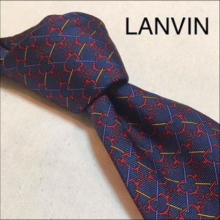 ランバン(LANVIN)のLANVIN ネクタイ ネイビー レッド ゴールド(ネクタイ)