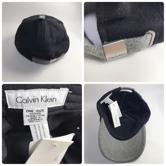 Calvin Klein(カルバンクライン)の新品タグ付き★カルバンクライン ウール キャップ　ブラック　新品 メンズの帽子(キャップ)の商品写真