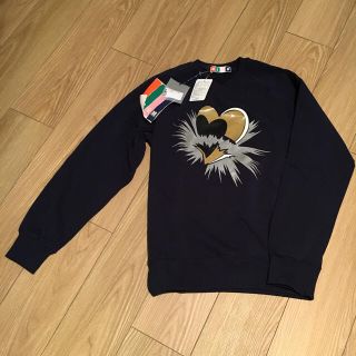 エムエスジイエム(MSGM)のラスト一点！国内正規品 新品 MSGM  スウェットトレーナー  ネイビー(トレーナー/スウェット)