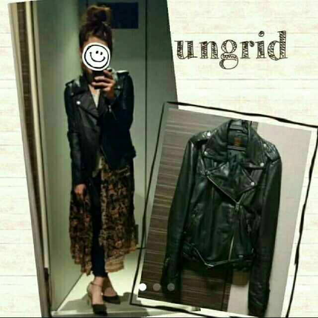 Ungrid(アングリッド)の◎きりん様専用◎ ungrid レザーライダースジャケット レディースのジャケット/アウター(ライダースジャケット)の商品写真