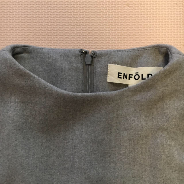 ENFOLD(エンフォルド)の【試着のみ】ENFOLDブラウジングウールワンピース レディースのワンピース(ひざ丈ワンピース)の商品写真