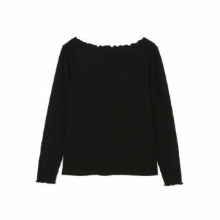 プロポーションボディドレッシング(PROPORTION BODY DRESSING)の今期完売品＊フラワーリブテレコ袖レースカットソー(カットソー(長袖/七分))