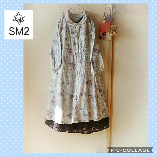 SM2(サマンサモスモス)のSM2★水彩画風花柄ワンピース レディースのワンピース(ひざ丈ワンピース)の商品写真