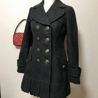 バーバリーブルーレーベル(BURBERRY BLUE LABEL)のBurberry☆ハーフPコート 36☆美品(ピーコート)