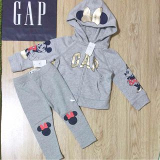 ベビーギャップ(babyGAP)のちぃ♡様専用ミニーちゃんパーカー、レギンスセット90センチ(パンツ/スパッツ)