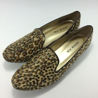 アルカリ(alcali)の新品 mie scarpe ヒョウ柄スリッポン サイズM(スリッポン/モカシン)